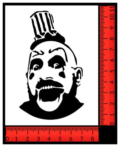 Captain Spaulding Devils Rejects Halloween Pumpkin Carving Clown Craft Stencil 8.5" x 11"