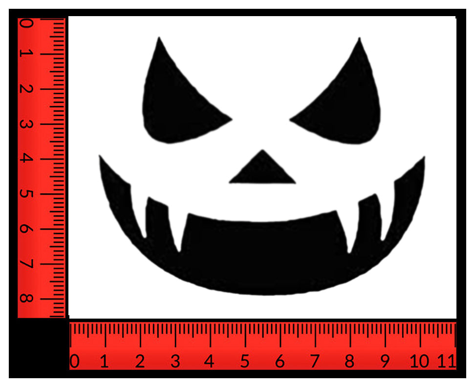 Smiling Pumpkin Face #2 Halloween Pumpkin Carving Craft Stencil 8.5" x 11"