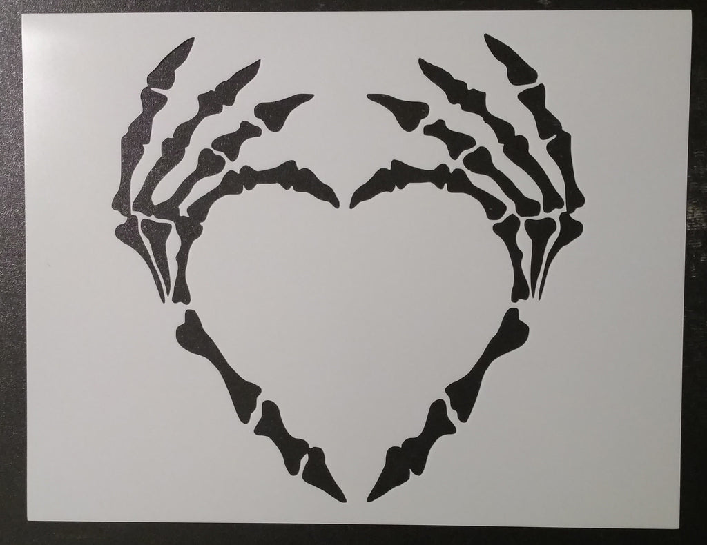 Skeleton Hands - Heart - Stencil