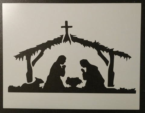 Baby Jesus Christmas - Stencil