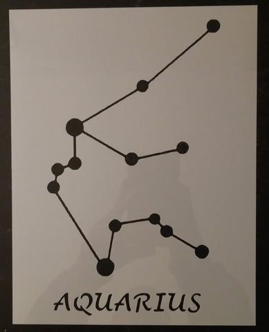 Aquarius Star Sign Zodiac Custom Stencil