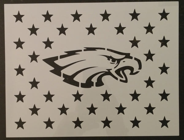 American Flag with Eagle Stencil