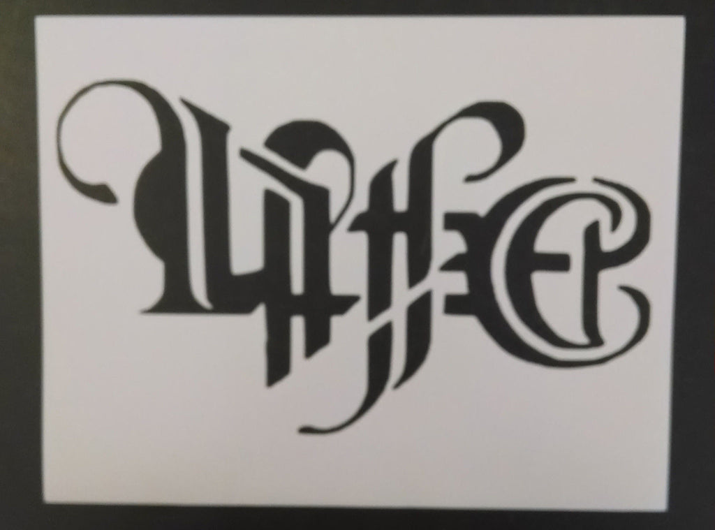 Tribal Tattoo Ambigram Life Death - Stencil