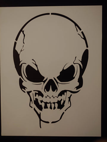 Dripping Skull Evil Halloween Custom Stencil - FAST FREE SHIPPING