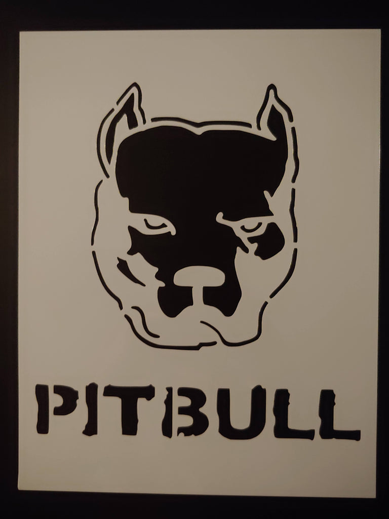 Pitbull Pit Bull Dog Face #2 Custom Stencil - FAST FREE SHIPPING