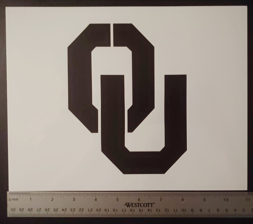 Oklahoma Sooners OU 11" x 8.5" Custom Stencil FAST FREE SHIPPING
