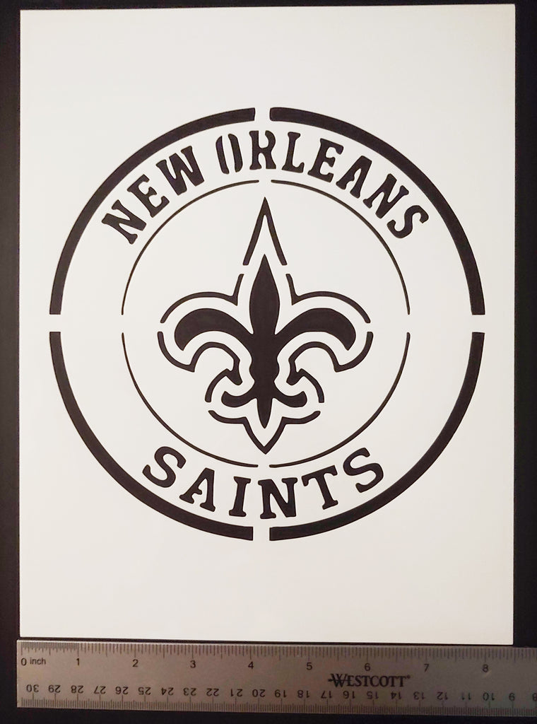 New Orleans Saints Round Custom Stencil