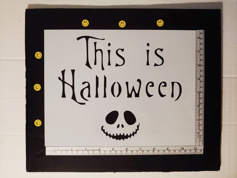This Is Halloween Nightmare Before Christmas Marilyn Manson Jack Skellington 11" x 8.5" Stencil