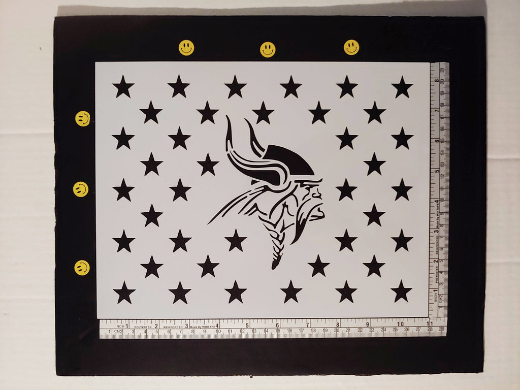 Minnesota Vikings Flag Stars - Stencil – My Custom Stencils
