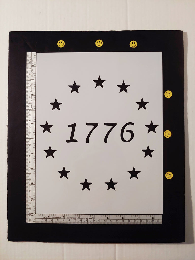 1776 Betsy Ross Flag 13 Stars - Custom Stencil
