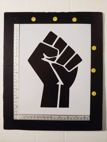 Black Power Raised Fist - Custom Stencil