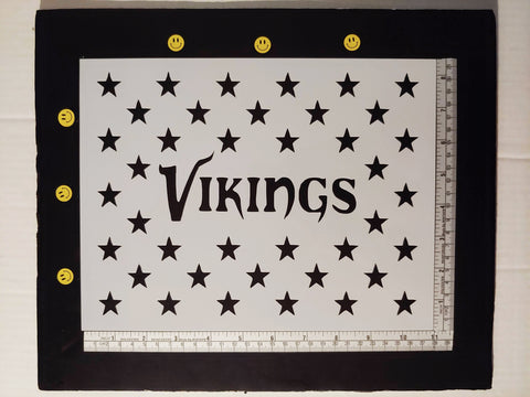 Minnesota Vikings with Stars Flag Custom Stencil