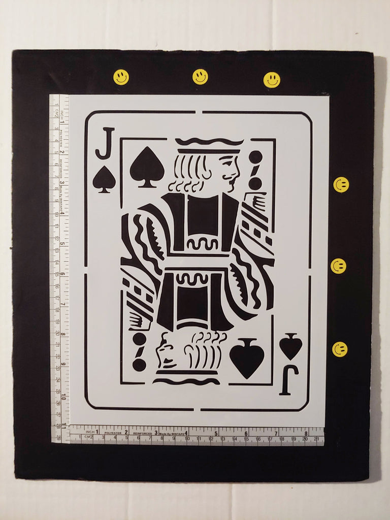 Jack of Spades Playing Card - Stencil
