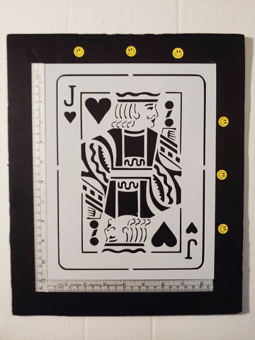 Jack of Hearts Playing Card - Stencil