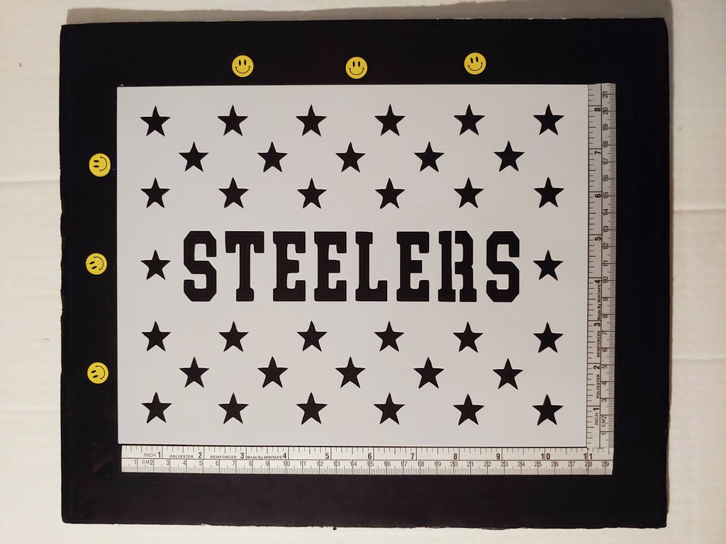 Pittsburgh Steelers Stars Flag Custom Stencil