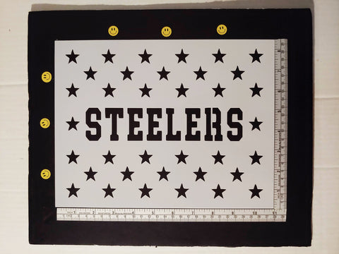 Pittsburgh Steelers Stars Flag Custom Stencil