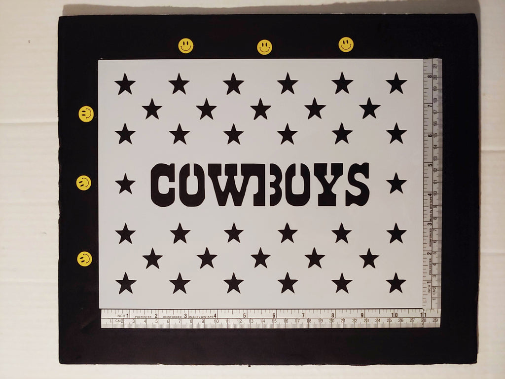 Dallas Cowboys Stars Flag Custom Stencil