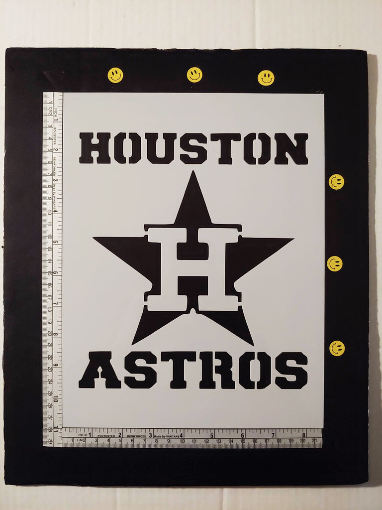 Houston Astros Baseball H Star Custom Stencil