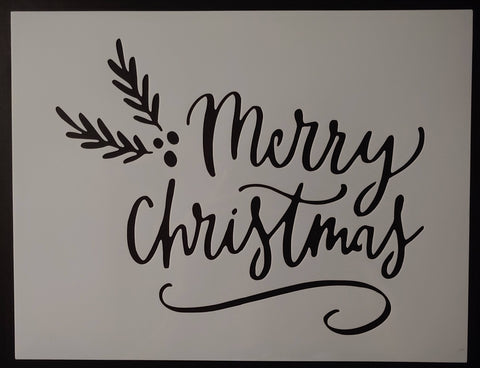 Merry Christmas 11" x 8.5" Custom Stencil