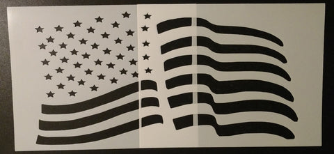 US American Flag 2-Piece-Set - Stencil