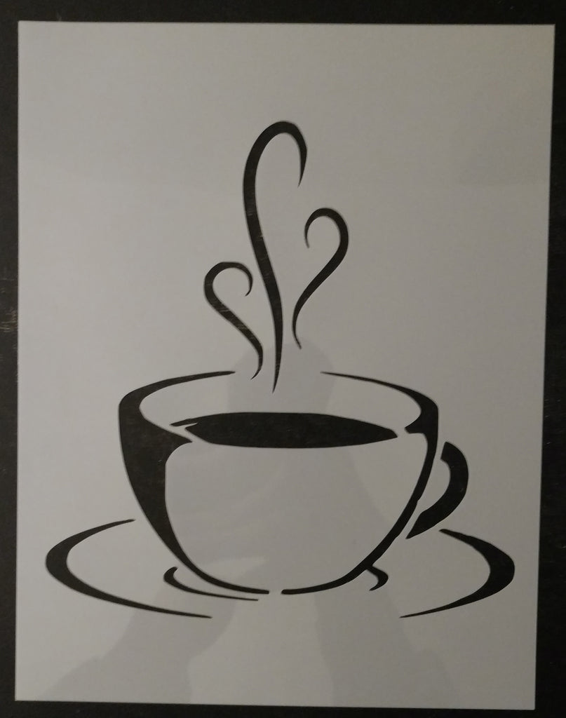Coffee Cup Tea Cup Kitchen Custom Stencil