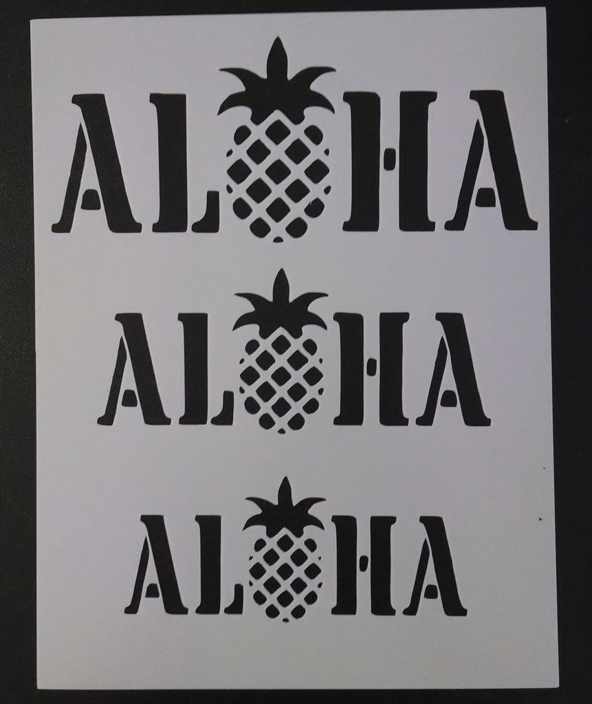 Hawaii ALOHA Pineapple - Stencil