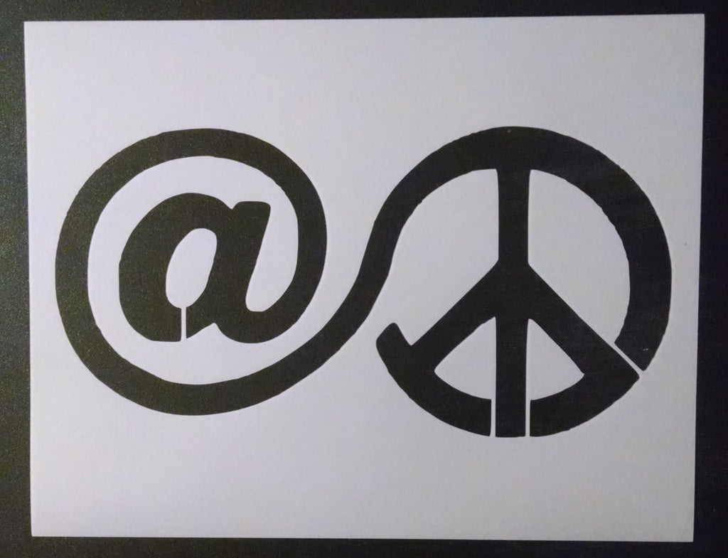 At Peace Sign - Stencil