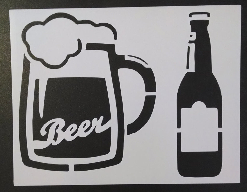 Beer Bottle and Mug - Stencil – My Custom Stencils beer-bottle-and-mug-stencil-my-custom-stencils