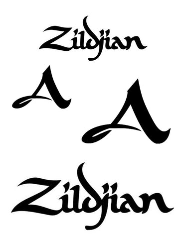 Zildjian & A Cymbal Cymbals Custom Stencil