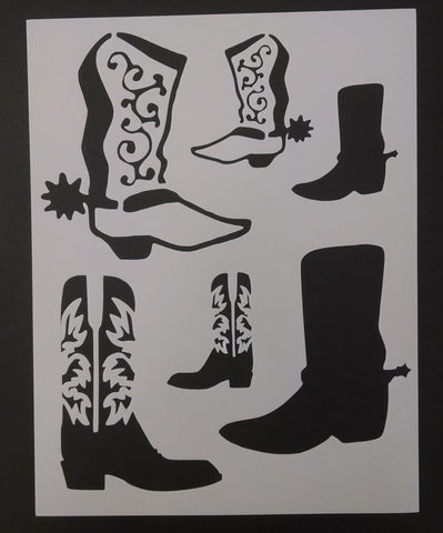 Cowboy Boots - Stencil