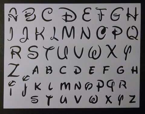 Disney Esque Alphabet | 1.25" Tall Capital Letters | Stencil