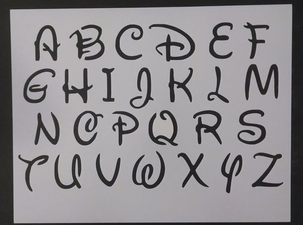 Disney Esque Alphabet | 1.4" Tall Letters | Stencil