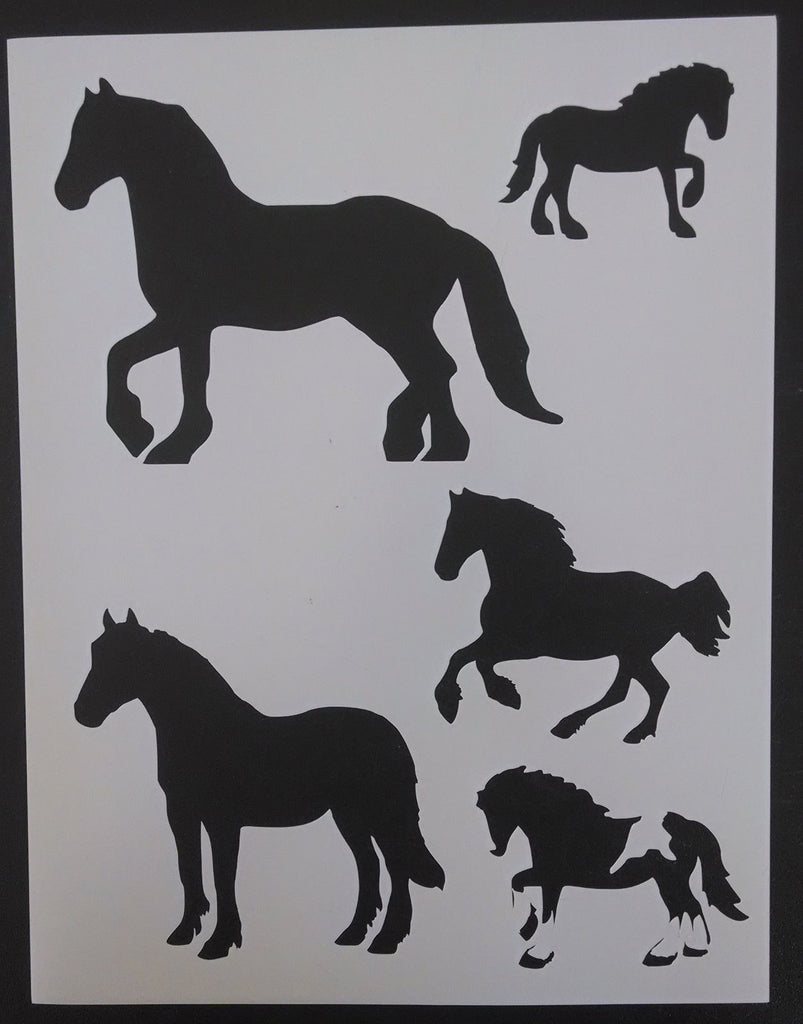 Draft Horses - Stencil