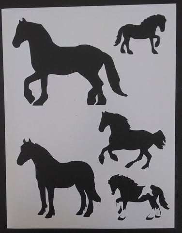 Draft Horses - Stencil