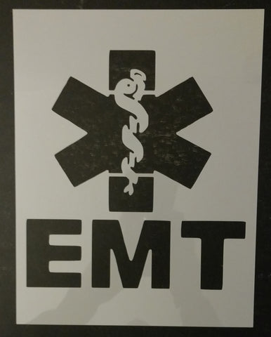Star of Life EMT Emergency Medical Technician Custom Stencil