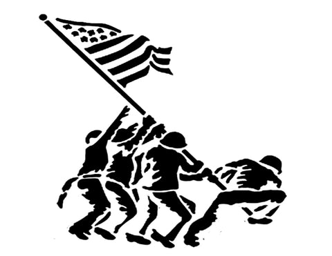 Iwo Jima Flag Raising #2 Custom Stencil