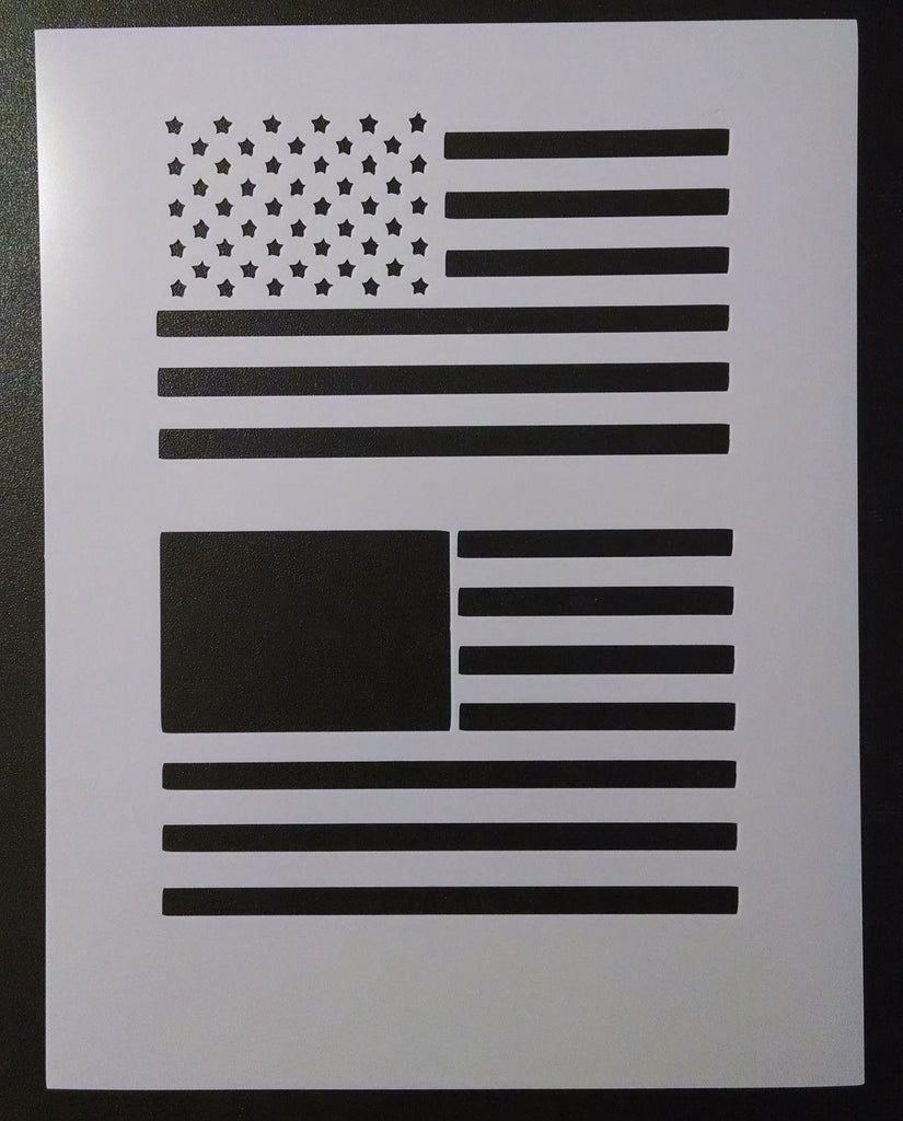US American Flag - Multiple Layer - Stencil