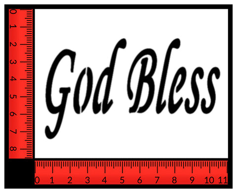 God Bless Religious Stencil - 11" x 8.5" Sheet - FAST FREE SHIPPING