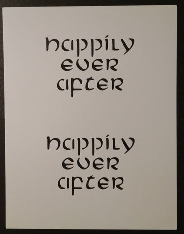Happily Ever After Disney Esque - Stencil