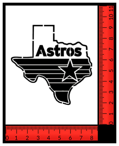 Houston Astros - State of Texas - Custom Stencil