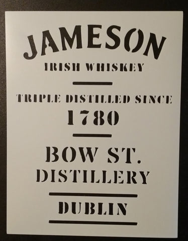 Jameson Irish Whiskey 1780 Dublin Distillery - Stencil