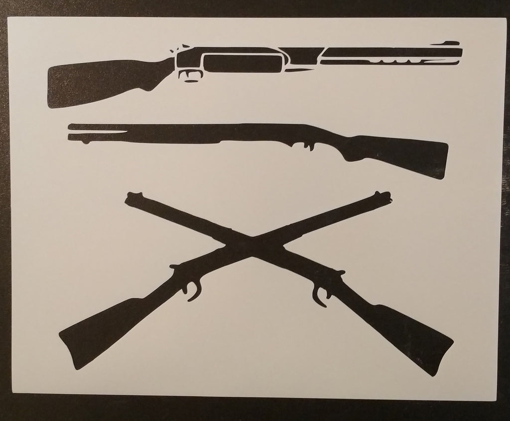 Muskets / Rifles / Crossed - Stencil