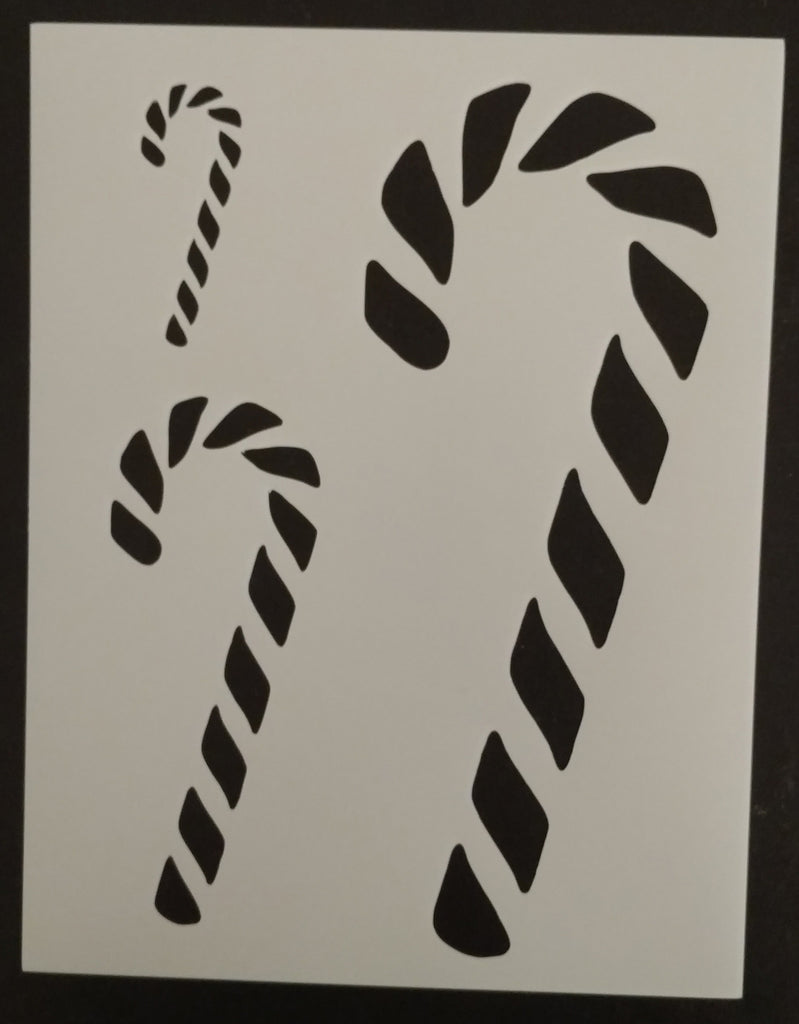 Christmas Candy Canes - Stencil
