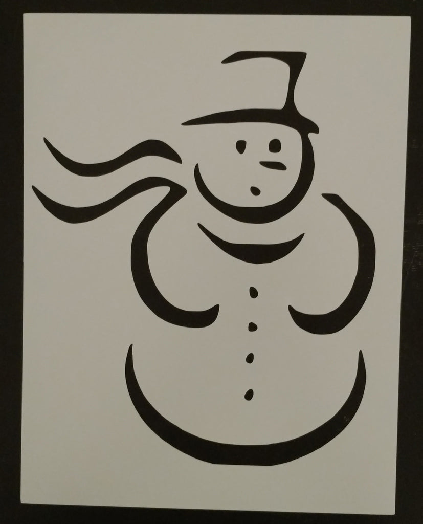 Christmas Winter Snowman - Stencil