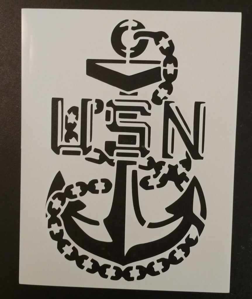 US Navy Chief Anchor - Stencil