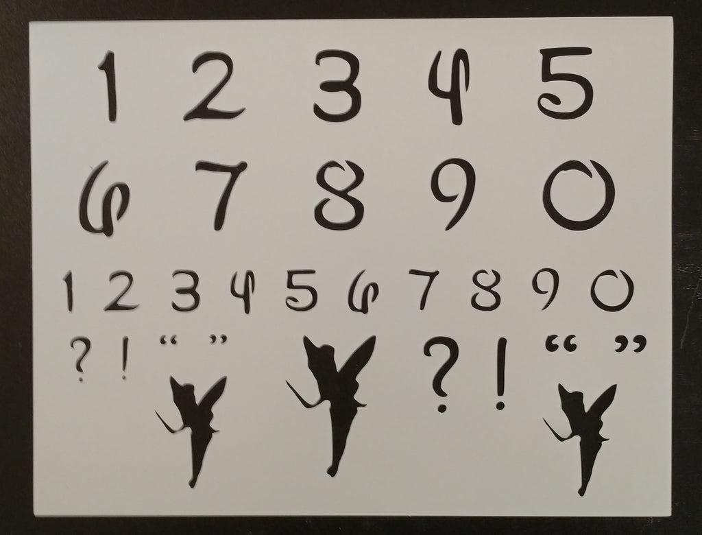 Disney Esque Numbers | 1.25" Tall Numbers | Stencil