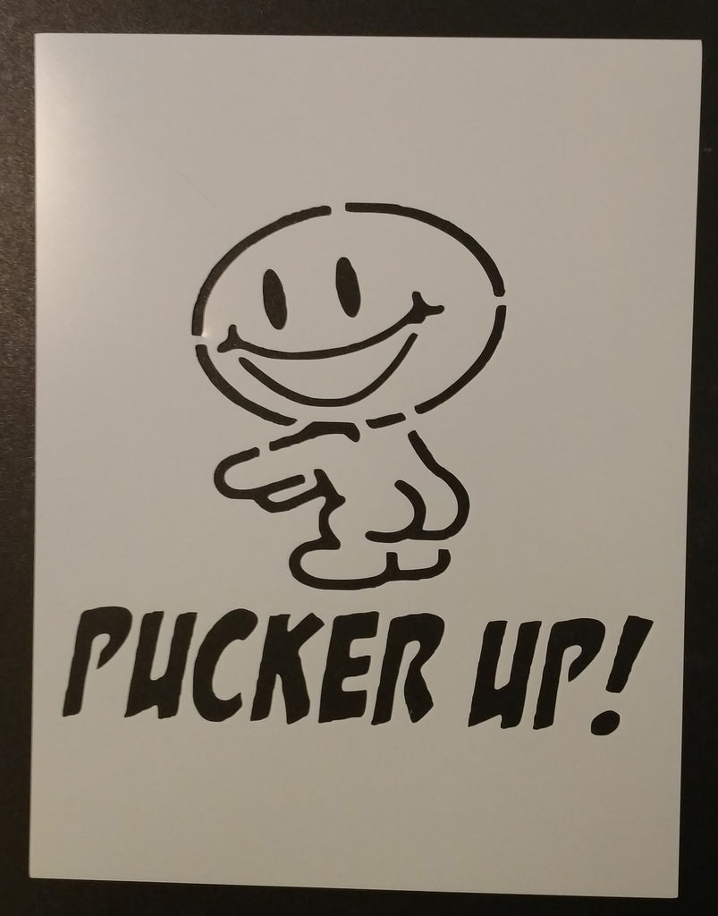 Pucker Up (Funny) - Stencil