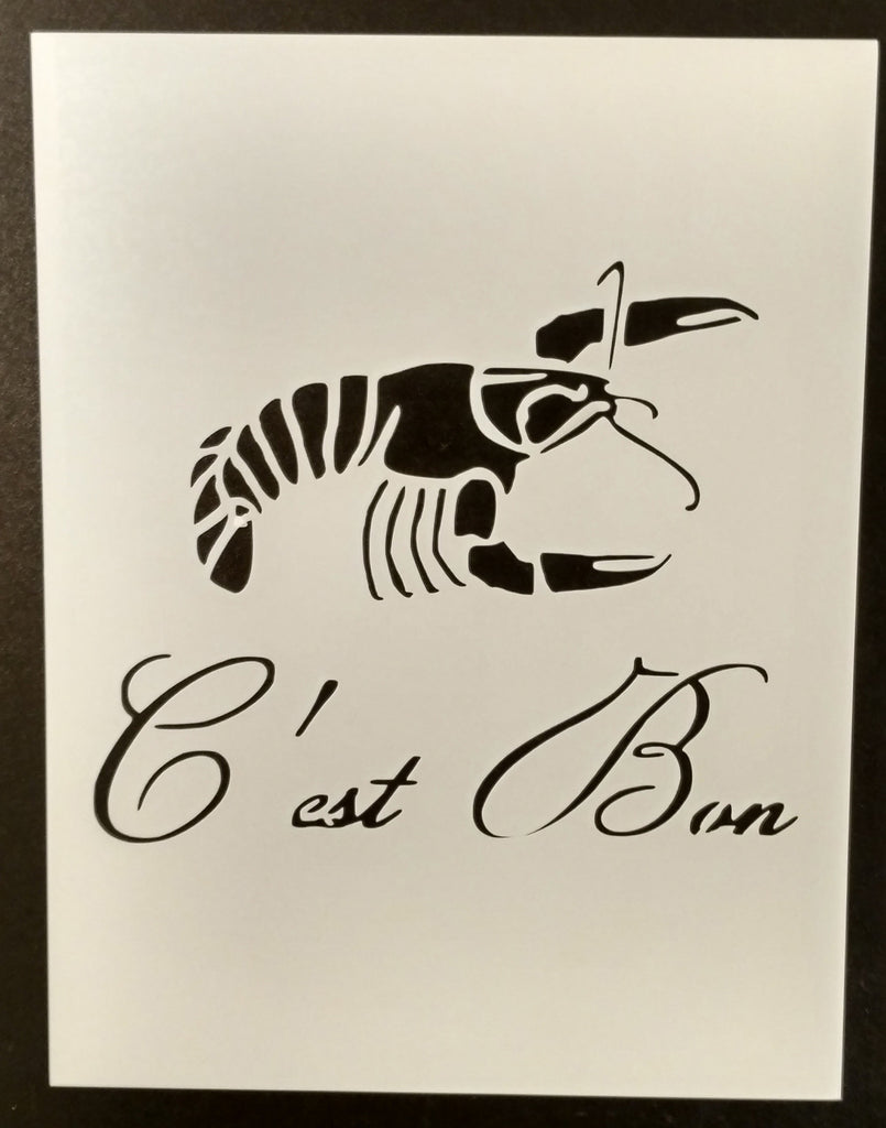 Crawfish C'est Bon / It's Good - Stencil