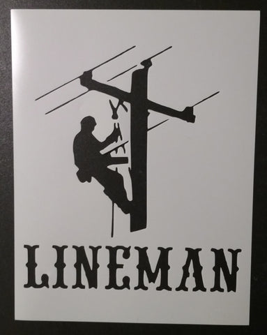 Lineman Line Man Custom Stencil