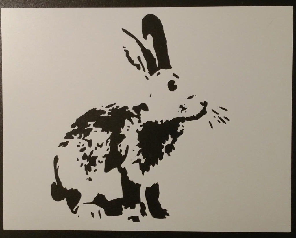 Detailed Bunny Rabbit Stencil